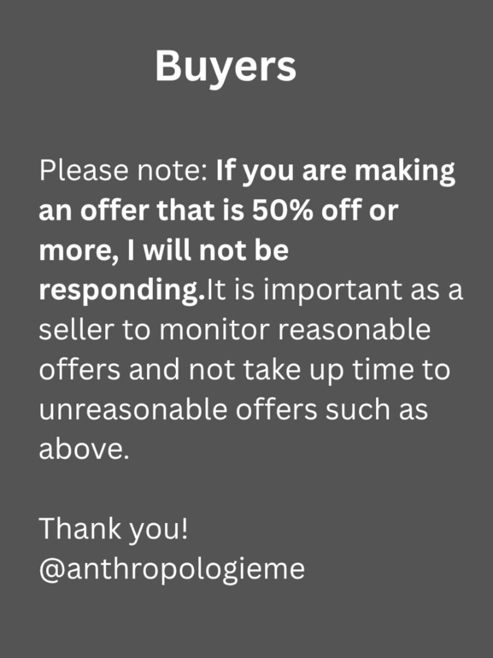 Buyers Offers